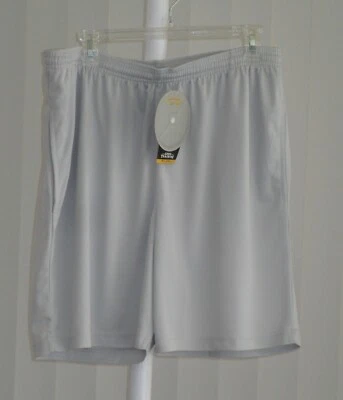 Shorts Pockets Elastic Waist Drawstring Gold's Gym Light Gray Bi-Dri Large - Image 1 of 3
