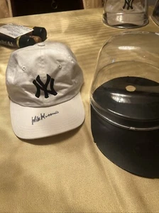 NY Yankees HOF Mike Mussina Signed Baseball Cap and case rare - Picture 1 of 2