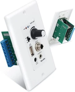 Herdio Bluetooth Wall Amplifier 4 Channels Volume Control USB/MIC/AUX(3.5mm) US - Picture 1 of 7