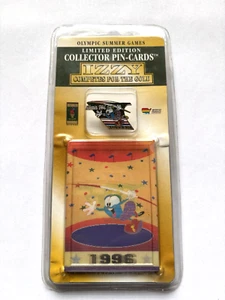 Olympische Spiele 1996 JAVELIN Izzy konkurriert um die goldene Pin & Karte NEU - Bild 1 von 4