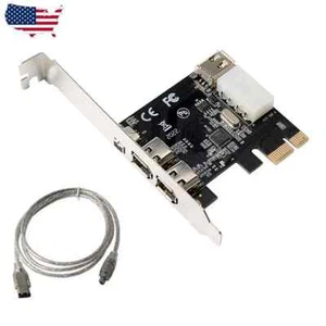 PCIE 1X to 3-port 1394A Firewire Riser Card 800Mbps Expansion Adapter Card - Picture 1 of 6