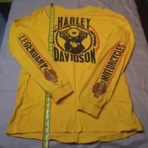 Harley Davidson Mens Long Sleeve Shirt Size Large Bald Eagle HD Marquette MI - Picture 1 of 5