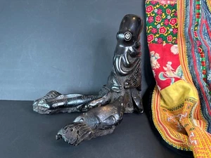 Old Solomon Islands Ebony Marine Carving “Spirt of Solomon's” - Picture 1 of 15