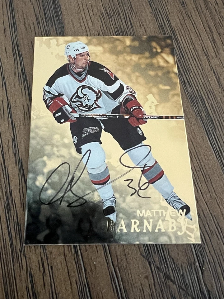 1998-99 In the Game Be A Player - Silver Autographs #14 Matthew Barnaby (AU) - Image 1 of 4