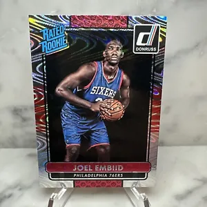 2014-15 Panini Donruss Joel Embiid Rated Rookie RC Silver Swirlorama SP 76ers L3 - Picture 1 of 2