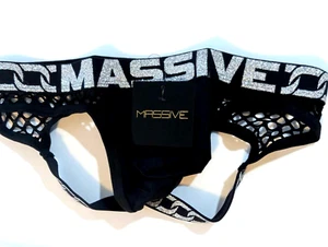 NIP ANDREW CHRISTIAN "MASSIVE" GLITTER DETAIL JOCK STRAP, M, MEDIUM 31"-33" - Picture 1 of 3