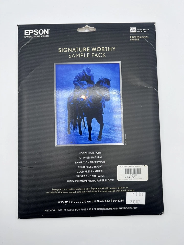 Open Epson Signature Worthy Sample Pack Paper 8.5 X 11 - Image 1 of 4