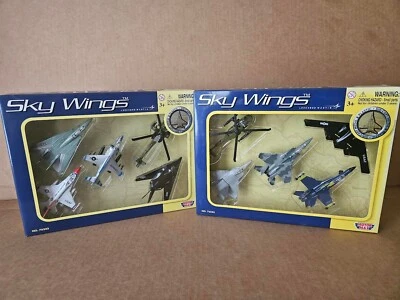 Motor Max Sky Wings F-14, F-16 Falcon, AV-8B, Apache AH-64, F117A Stealth - Image 1 of 3