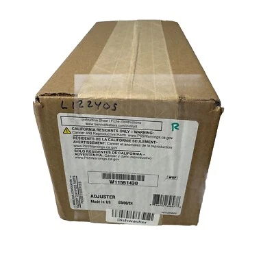 W11551430 GENUINO OEM WHIRLPOOL Nuevo Ajustador de Estante para Lavavajillas ENVÍO RÁPIDO GRATUITO Af Foto 1 de 2