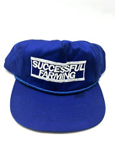 Vintage Successful Farming Magazine Hat Cap Snapback Blue B326