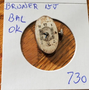 LADIES BRUNER 17J WRIST WATCH MOVEMENT #730 - Picture 1 of 2