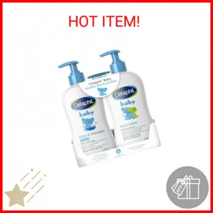 Cetaphil Baby Wash & Shampoo Plus Body Lotion, Healthy Skin Essentials, Head to - Picture 1 of 2