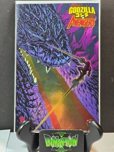 GODZILLA VS. AVENGERS #1 MARVEL 2025 CASI NUEVO PRIMERA IMPRESIÓN VARIANTE DE LÁMINA OKAZAKI - Imagen 1 de 1