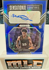 2023-24 Prizm Draft Sidy Cissoko Sensational Signatures AUTO Blue /125 RC Spurs