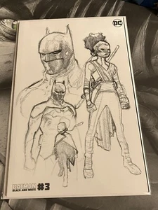 BATMAN BLACK AND WHITE #3 Comic Book Sketch VARIANT DC COMICS Unread NM - Picture 1 of 2