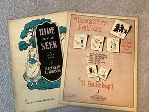Lot of 2 BEGINNER EASY Teaching Pieces - Vintage Sheet Music SWING ME HIGH - Picture 1 of 6