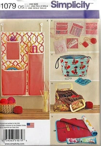 Storage Accessories for Needlework Crafts Simplicity Pattern 1079  Uncut - Picture 1 of 2