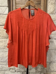 Dolan Colección Costa Izquierda Cerradura Trasera Top Naranja Plisado Frontal Talla Pequeña - Imagen 1 de 6