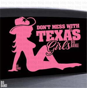 Texas Gal Girl Vinyl Decal Sticker Home State Town Country Truck Car Vehicle - Picture 1 of 3
