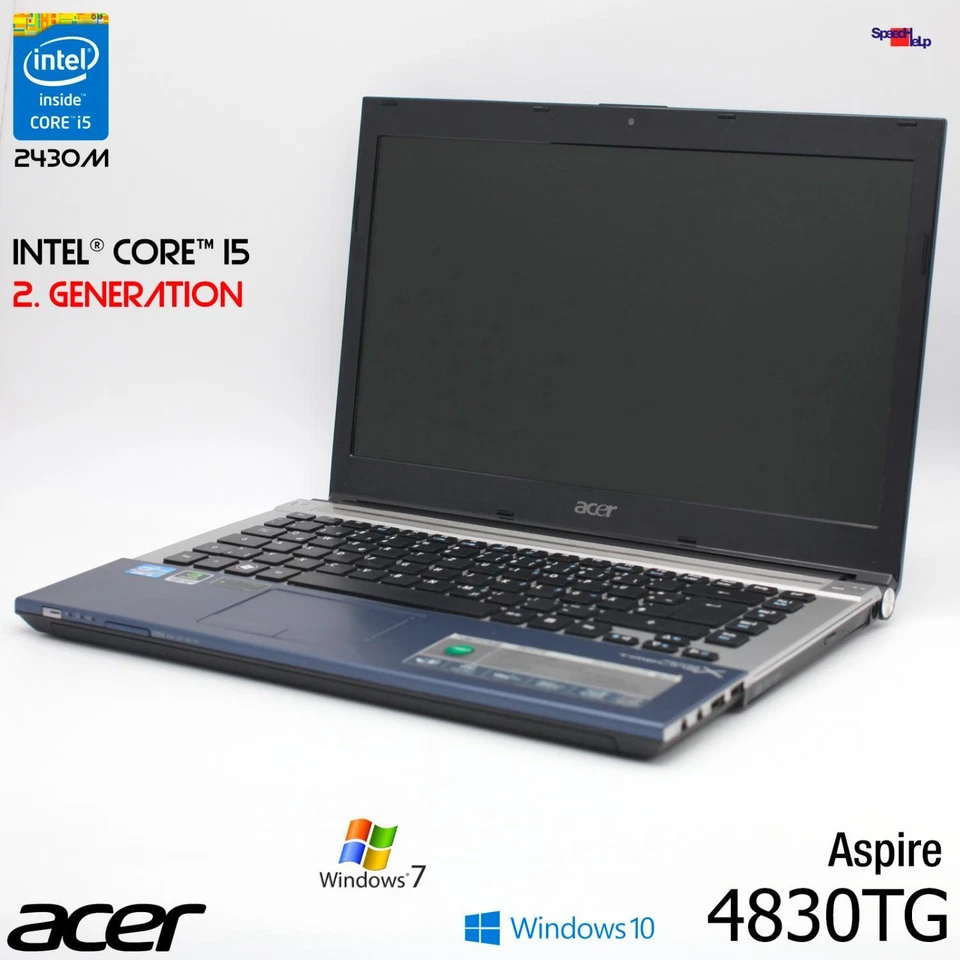 ACER ASPIRE 4830TG PORTÁTIL WINDOWS 10 8GB 120GB LED 14.1 GEFORCE GT 540 - Imagen 1 de 4