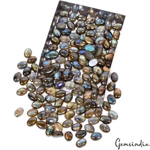 150 Pcs Natural Labradorite Oval Cab Loose 12-18mm Multi Flash Gemstones~ 900 Ct - Picture 1 of 6