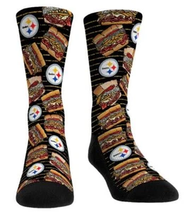 Calze sandwich impilate uomo Rock Em PITTSBURGH STEELERS taglia L/LX 9-13 - Foto 1 di 1