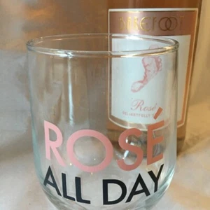 STEMLESS - Rose -  WINE GLASS - Picture 1 of 3