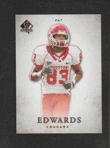 2012 Upper Deck SP Authentic #79 Pat Edwards Rookie Card, Houston Cougars