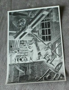 The Machine 1970 Michael Mike Kaluta B&W Fantasy RARE Original Poster Print VF - Picture 1 of 1