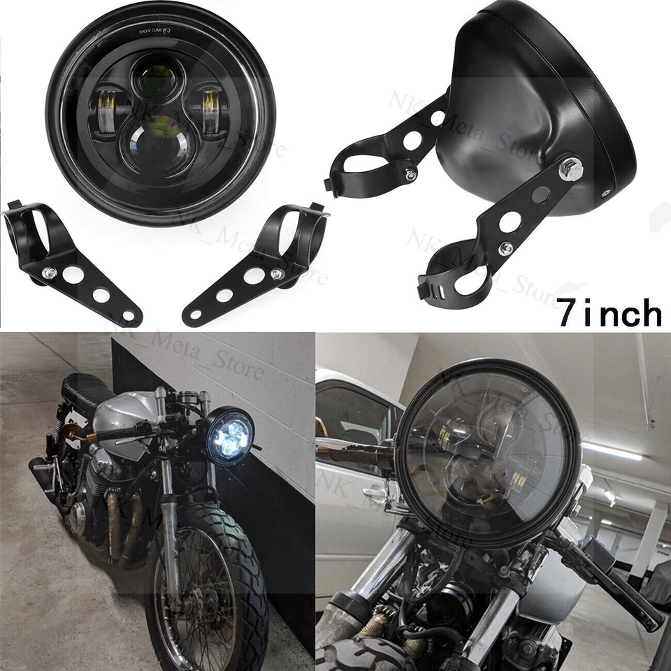 Faro LED 7 pulgadas + cubo de carcasa para Yamaha Road Star Silverado 2004-2010 Foto 1 de 4