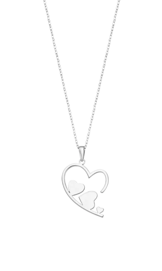 Collana Donna Lotus Silver in Argento Con Pendente Cuori LP3237-1/1 - Immagine 1 di 1