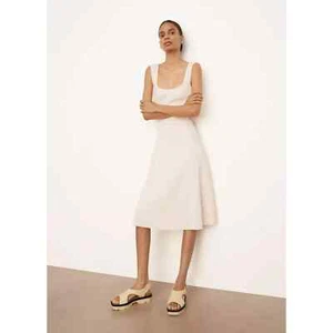 Vince womens Midi Tank Dress size XL Light Blush Sweetheart Neckline Knit $245 - Picture 1 of 10