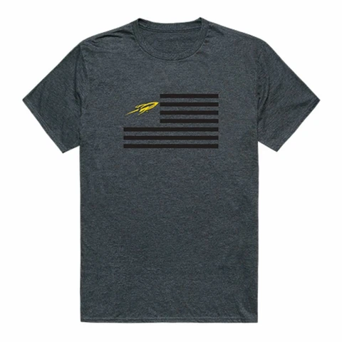 University of Toledo Rockets USA Flag T-Shirt Heather Charcoal Cover