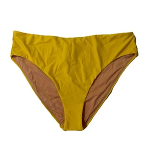 J.Crew Size 2X Mustard Yellow High Waisted Swim Bikini Bottom Style BF178 NWT - Picture 1 of 11