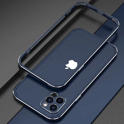 Funda delgada con marco de metal para iPhone 16 15 14 Pro Max parachoques con protector de lente Foto 1 de 4