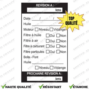 Aufkleber Wartung Auto LKW ✅Etikett Wasserdicht Ölablass Filter + - Bild 1 von 4