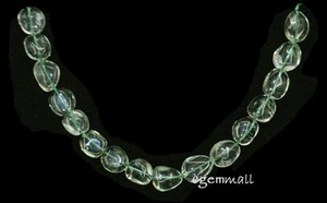 16 Green Amethyst Prasiolite Nugget ap.10mm 8" A #55037 - Picture 1 of 1
