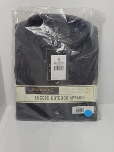 Browning Resistente Ropa Exterior Camisa Abotonada Lg Denim Negro Ciervo Logo NUEVO - Imagen 1 de 10