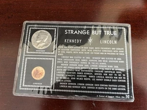Strange But True Lincoln/Kennedy Coin Set 1968 Half Dollar / 1963 Lincoln Penny - Bild 1 von 2