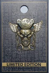 Hard Rock Cafe MAKATI PHILIPPINES Year 2007 3D Winged Skull Pin - Picture 1 of 2