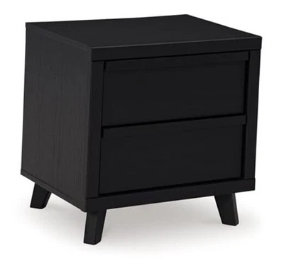  Mesita de noche Danziar moderna de 2 cajones con carga inalámbrica y puertos USB,  Foto 1 de 4