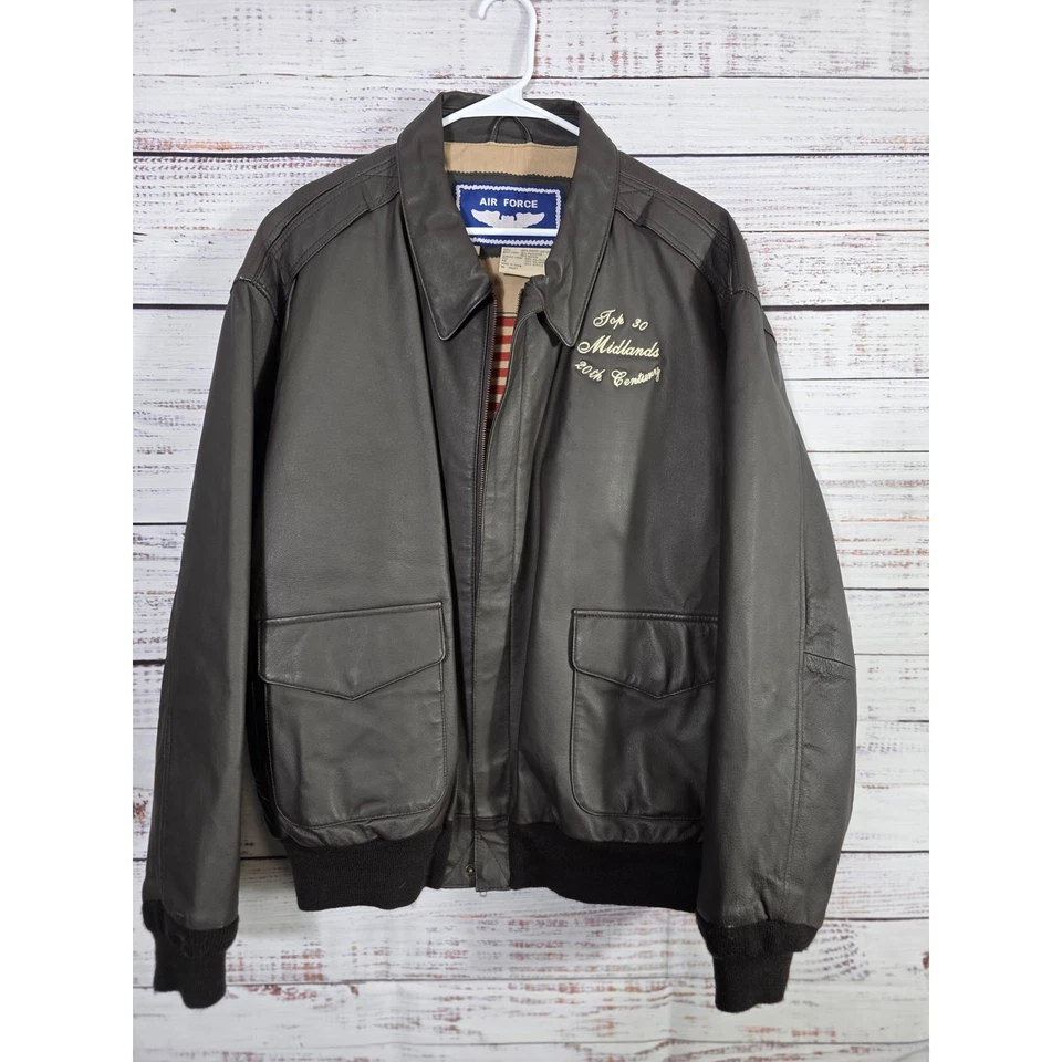 VTG Inspired Genuine Leather Air Force bomber jacket XXL  - Image 1 of 4