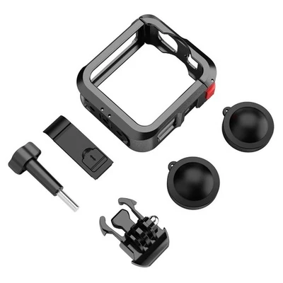 Aluminum Alloy Camera Cage with Battery Cover Compatible for GoProMAX2 - Image 1 of 4