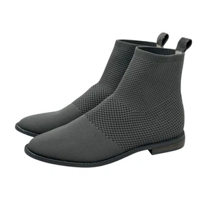 Eileen Fisher Jude Stretch Knit Boots SZ 9 Womens Gray Casual Modern Capsule Lux - Picture 1 of 9