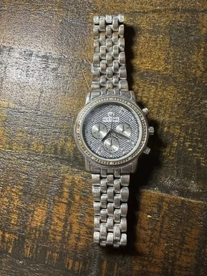 Relógio masculino diamante Ice Time Storm prata 48 mm mostrador 0,10 ctw diamante mostrador prata - Imagem 1 de 4