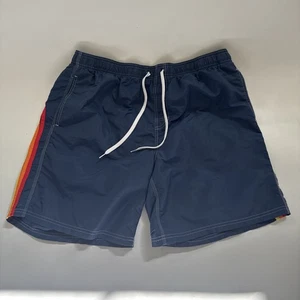 Sundek Lined Swim Trunks Shorts Boardshorts Rainbow Stripes XXXL Navy Blue Surf - Bild 1 von 10