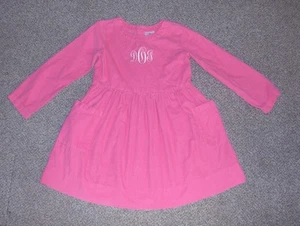 Hanna Anderson Mädchen schönes Cord Taschen Kleid Ostern rosa hinten Knopf Gr. 10 - Bild 1 von 5