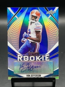 2020 Leaf Metal Rookie Auto Van Jefferson #MR-VJ1 Blue /25 RC - Picture 1 of 2