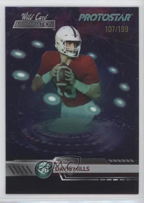 2021 Wild Card Alumination Protostar Teal /199 Davis Mills #PS-8 Rookie RC - Image 1 of 2