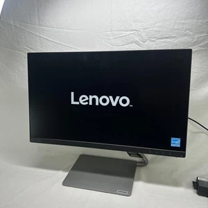 Lenovo Q24i-10 23.8in FHD IPS LED Monitor 1080p HDMI VGA Raven Black Slim Bezel - Picture 1 of 20